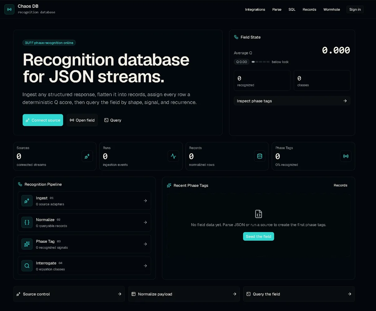 Chaos DB — screenshot