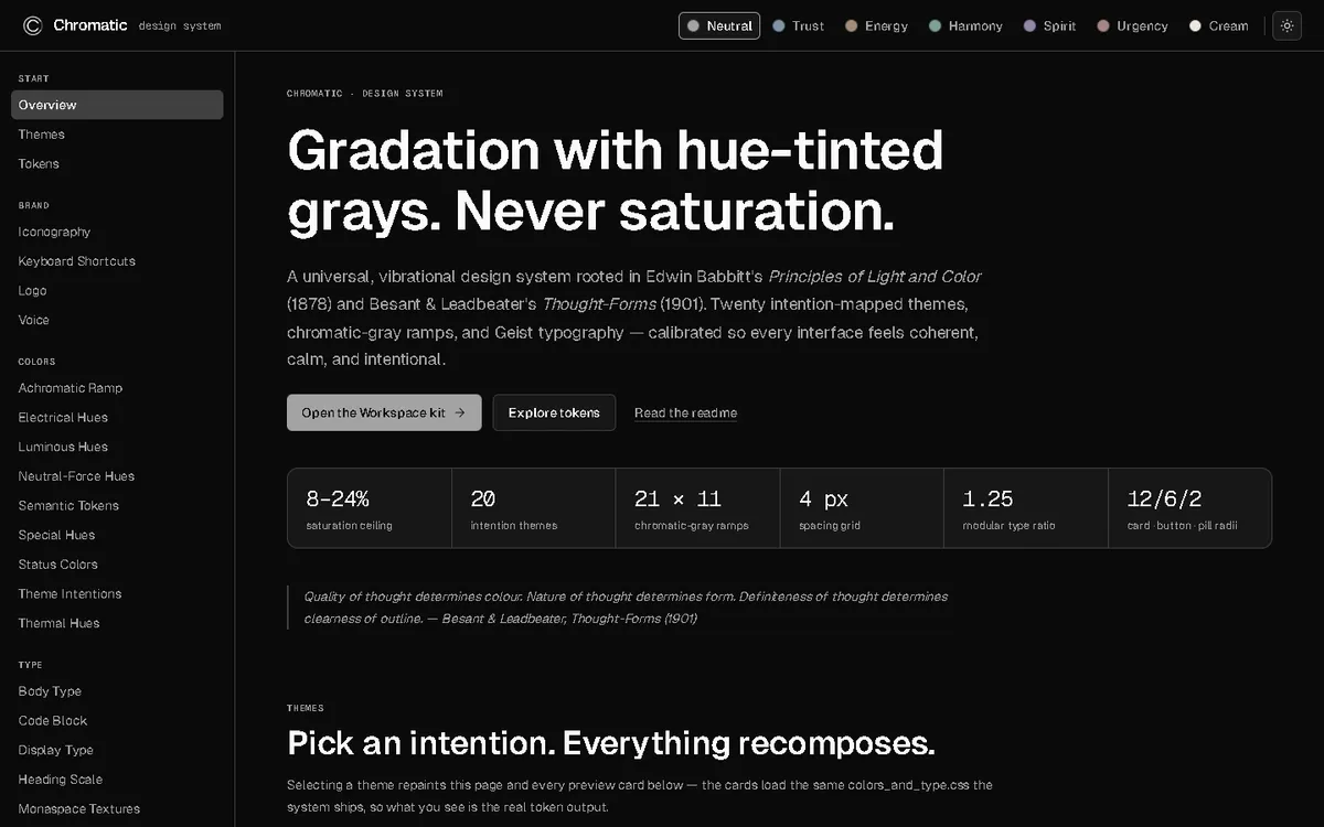 Chromatic Design System — screenshot